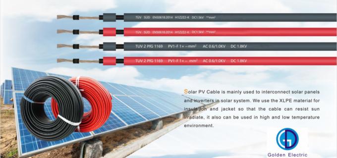 Single/Double Core TUV Approval 4mm² 6mm² 10mm² Solar Power Cable Wires AC1000V DC 1500V Solar PV Cable